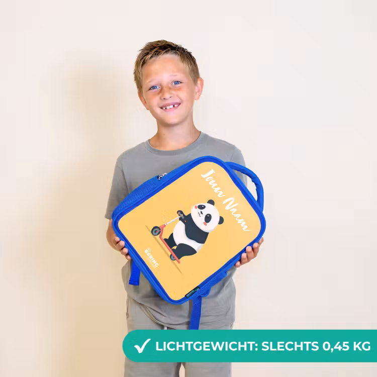 Panda - Step - Geel Kinderrugzak - Blauw middel -sfeer1_NL