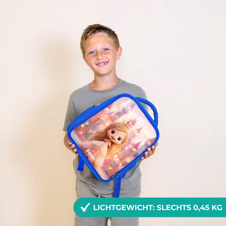 Prinses - Roze - Kasteel Kinderrugzak - Blauw middel -sfeer1_NL