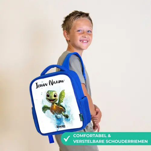 Schildpad - Water - Groen Kinderrugzak - Blauw middel -sfeer3_NL