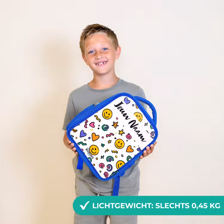 Smiley - Hartje - Ster Kinderrugzak - Blauw middel -sfeer1_NL