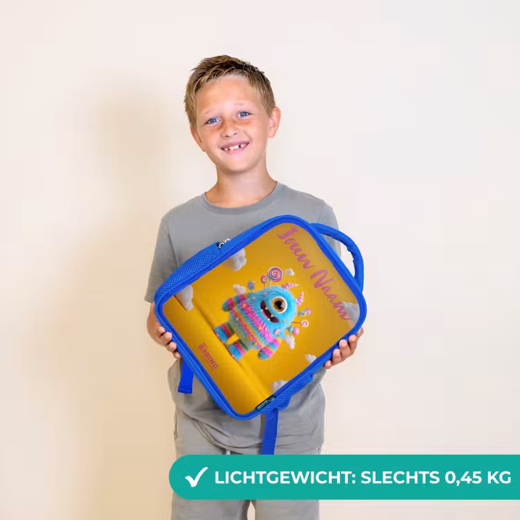 Snoep - Monster - Regenboog Kinderrugzak - Blauw middel -sfeer1_NL