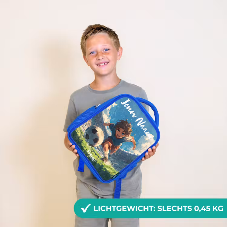 Stadion - Voetbal - Jongen Kinderrugzak - Blauw middel -sfeer1_NL