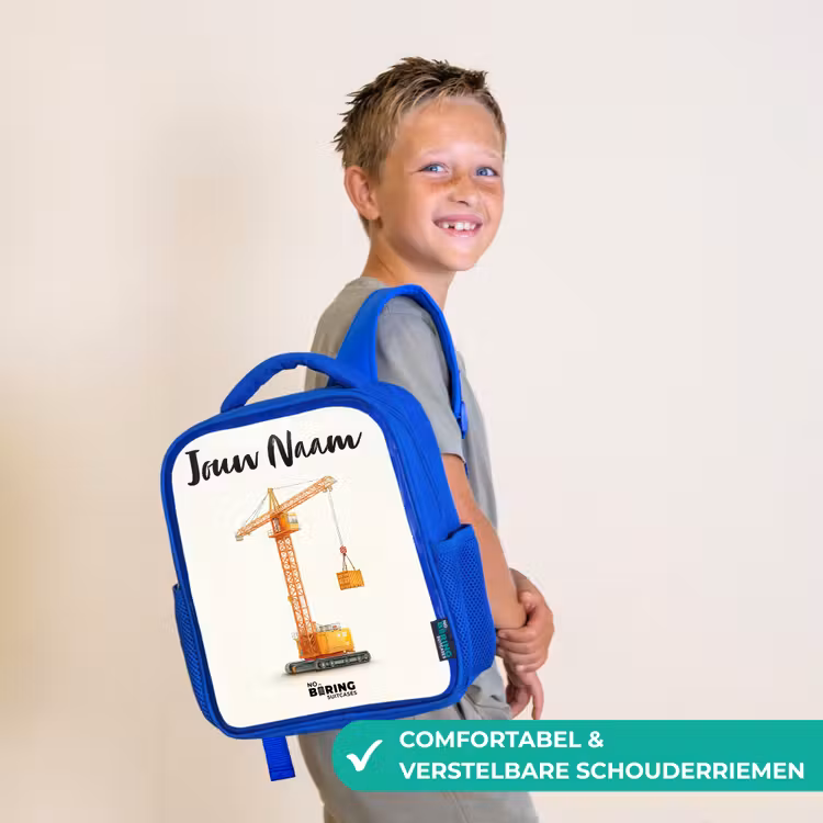 Torenkraan - Getekend - Oranje Kinderrugzak - Blauw middel -sfeer3_NL