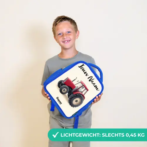 Tractor - Getekend - Rood Kinderrugzak - Blauw middel -sfeer1_NL