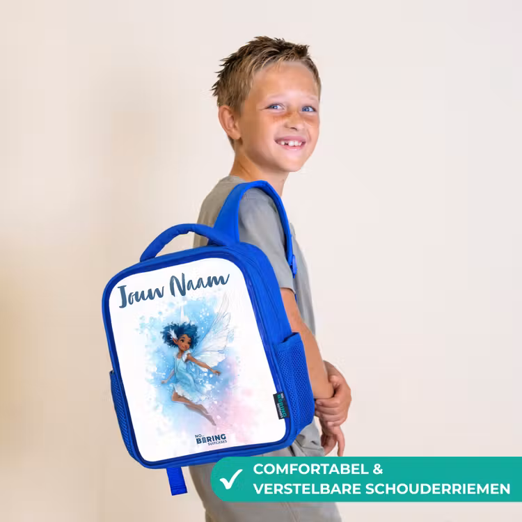 Vliegende fee in blauwe tinten Kinderrugzak - Blauw middel -sfeer3_NL