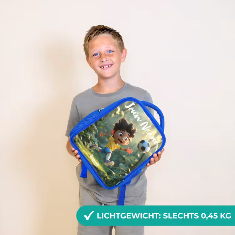 Voetbal - Jongen - Bos Kinderrugzak - Blauw middel -sfeer1_NL