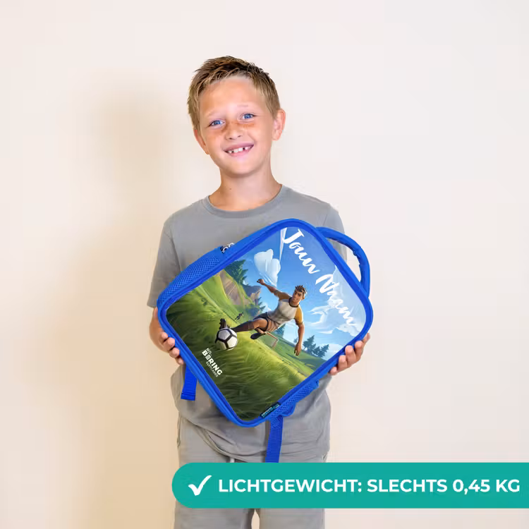 Voetbal - Jongen - Goal - Voetbaltenue Kinderrugzak - Blauw middel -sfeer1_NL