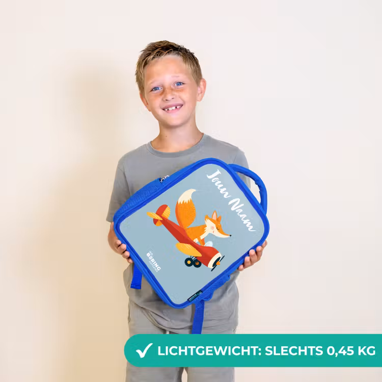 Vos - Vliegtuig - Vliegen Kinderrugzak - Blauw middel -sfeer1_NL
