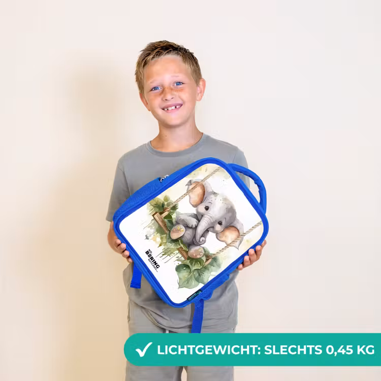 Onno olifant Kinderrugzak - Blauw middel -sfeer1_NL