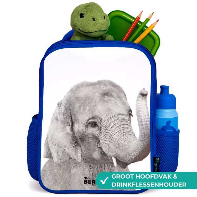 Oscar Olifant Kinderrugzak - Blauw middel -inhoud_NL