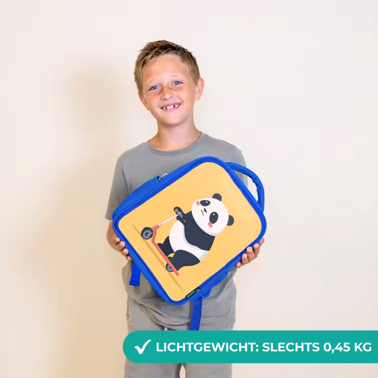 Panda - Step - Geel Kinderrugzak - Blauw middel -sfeer1_NL