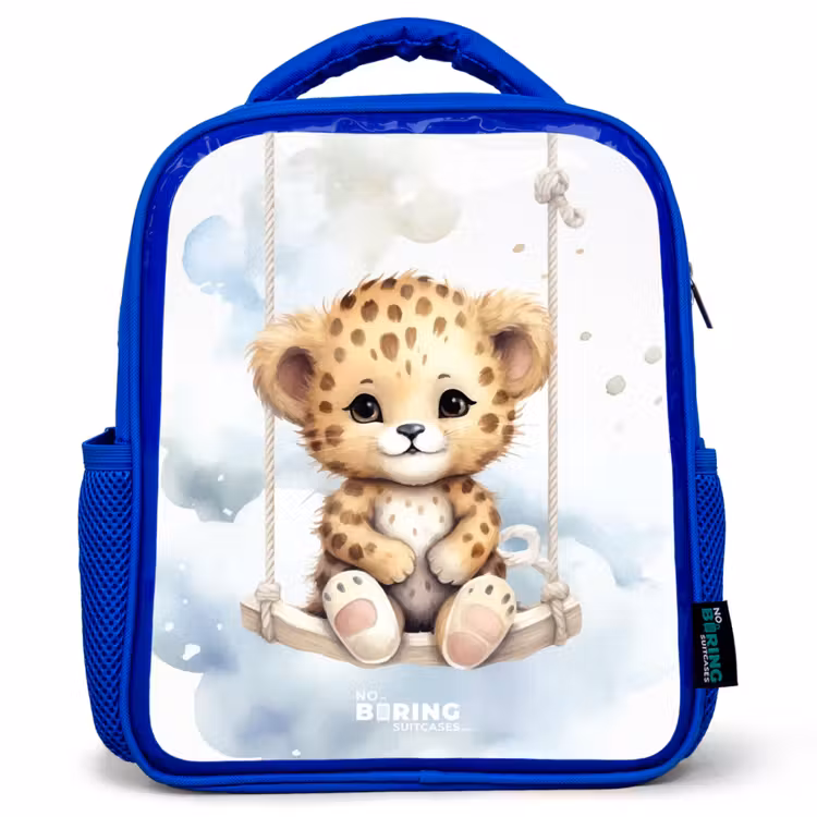 Perry panter Kinderrugzak - Blauw middel -3d
