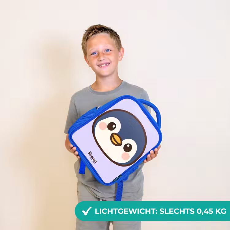 Pinguïn Kinderrugzak - Blauw middel -sfeer1_NL