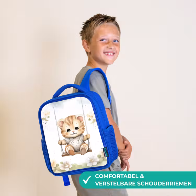 Beer - Baby - Dier - Kinderen Kinderrugzak - Blauw middel -sfeer3_NL