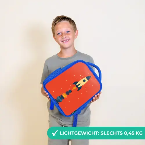 Raket - Planeten - Rood Kinderrugzak - Blauw middel -sfeer1_NL
