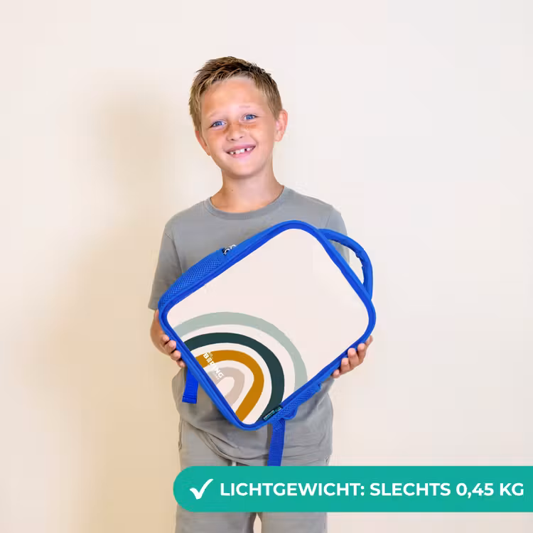 Ruwe regenboog aqua Kinderrugzak - Blauw middel -sfeer1_NL