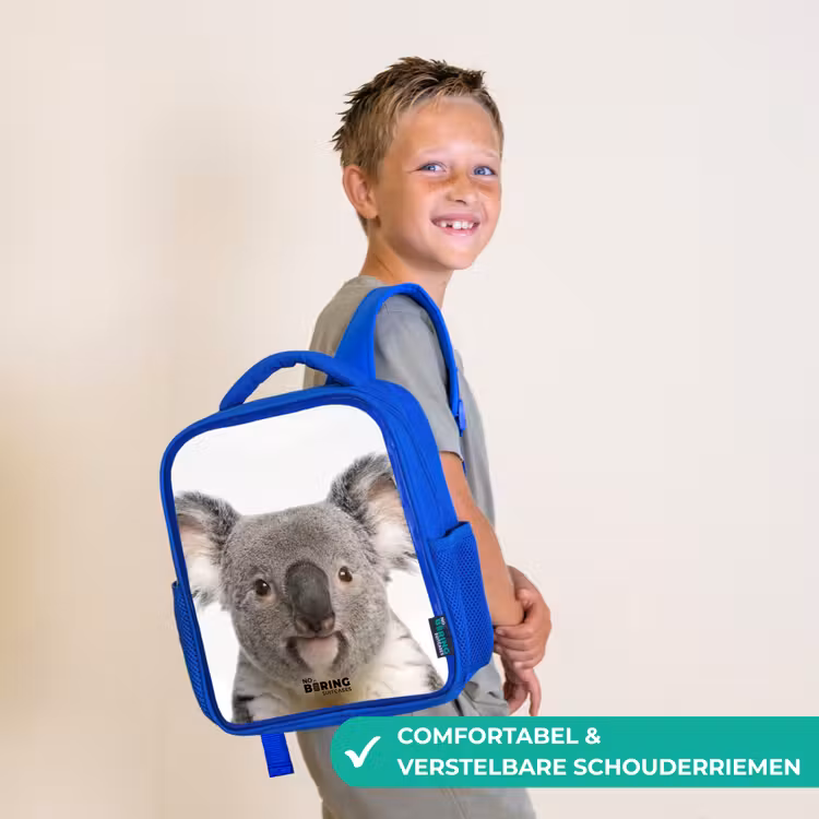 Schattige Koala Beer Kinderrugzak - Blauw middel -sfeer3_NL