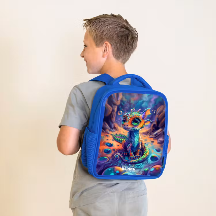 Sierlijke saffierdraak Kinderrugzak - Blauw middel -sfeer2