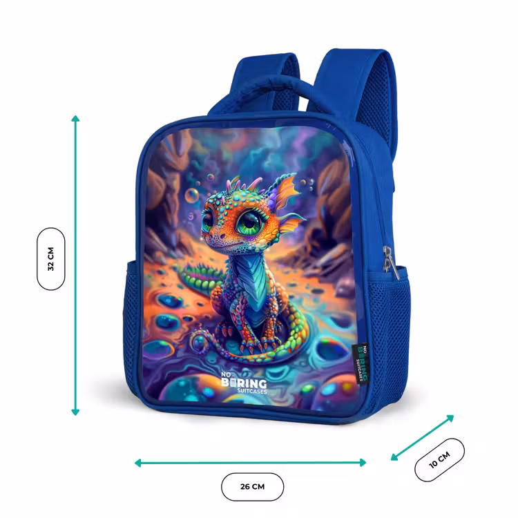 Sierlijke saffierdraak Kinderrugzak - Blauw middel -productfoto_formaten