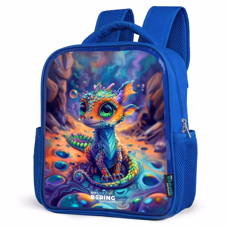 Sierlijke saffierdraak Kinderrugzak - Blauw middel -schuin
