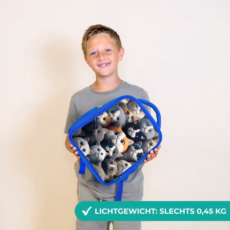 Snoezige Snuitjes Kinderrugzak - Blauw middel -sfeer1_NL