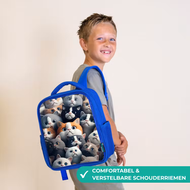 Snoezige Snuitjes Kinderrugzak - Blauw middel -sfeer3_NL