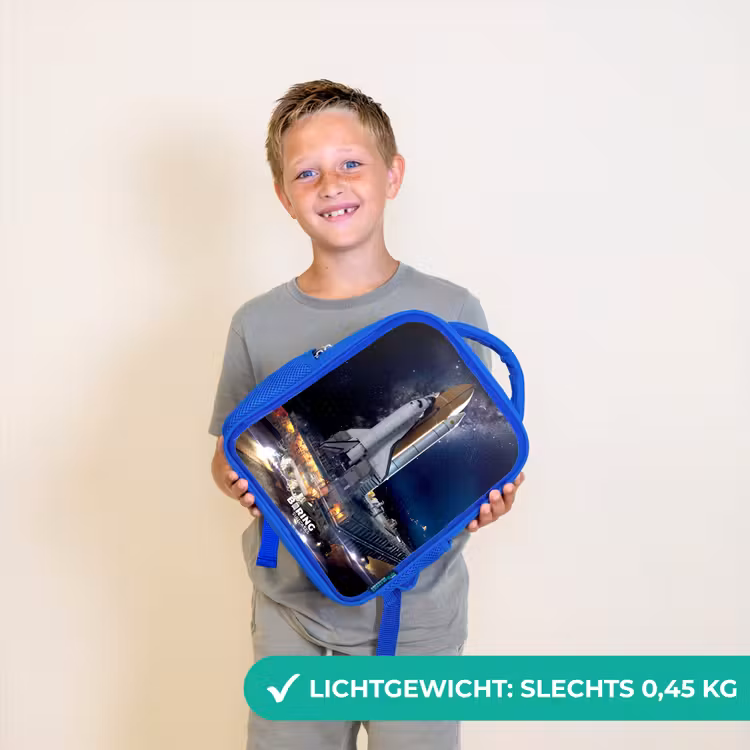 Spaceshuttle die kan opstijgen Kinderrugzak - Blauw middel -sfeer1_NL