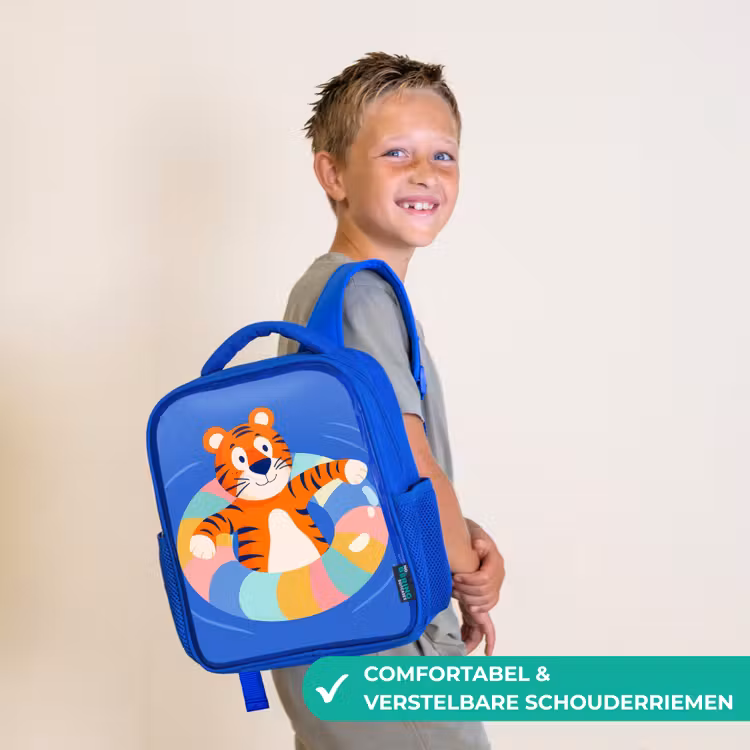Tijger - Zwemband - Water Kinderrugzak - Blauw middel -sfeer3_NL