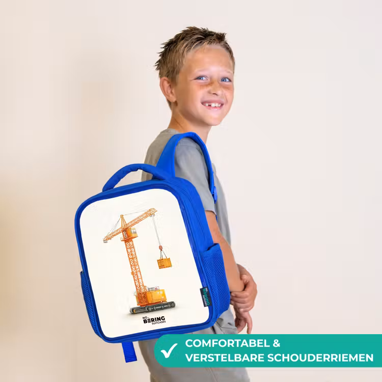 Torenkraan - Getekend - Oranje Kinderrugzak - Blauw middel -sfeer3_NL