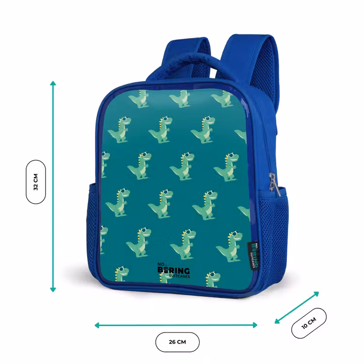 Tyranosaurus specs Kinderrugzak - Blauw middel -productfoto_formaten