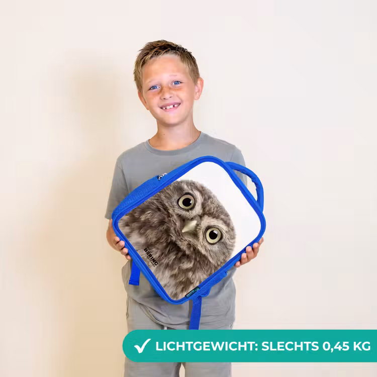 Ulke Uil Kinderrugzak - Blauw middel -sfeer1_NL