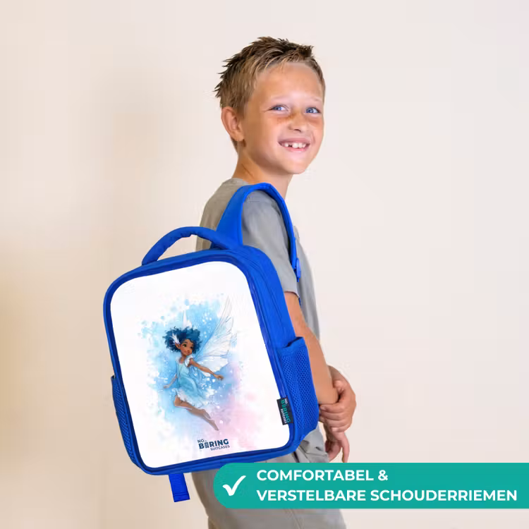 Vliegende fee in blauwe tinten Kinderrugzak - Blauw middel -sfeer3_NL