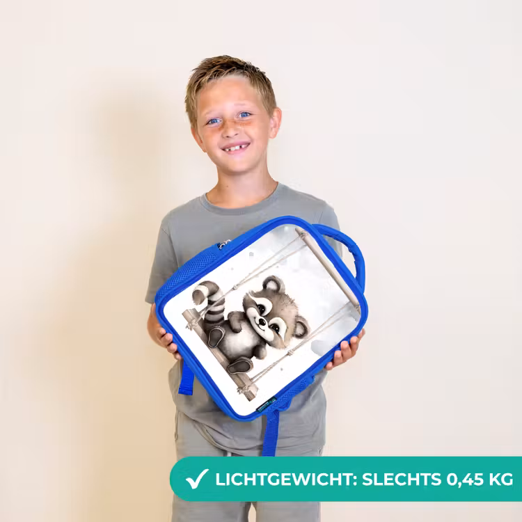 Wasbeer - Dier - Kinderen Kinderrugzak - Blauw middel -sfeer1_NL