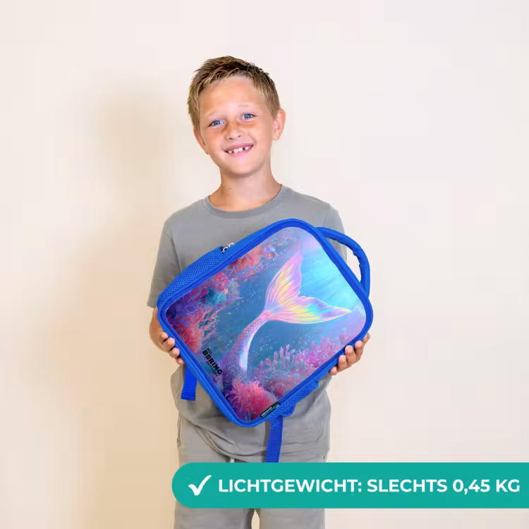 Zeemeermin - Koraal - Water Kinderrugzak - Blauw middel -sfeer1_NL