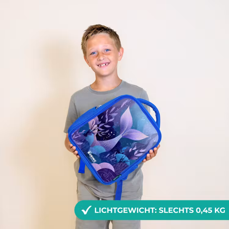 Zeemeermin - Onderwater - Paars - Blauw Kinderrugzak - Blauw middel -sfeer1_NL