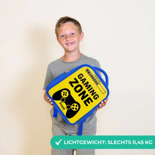 Zwart-geel met gaming zone Kinderrugzak - Blauw middel -sfeer1_NL