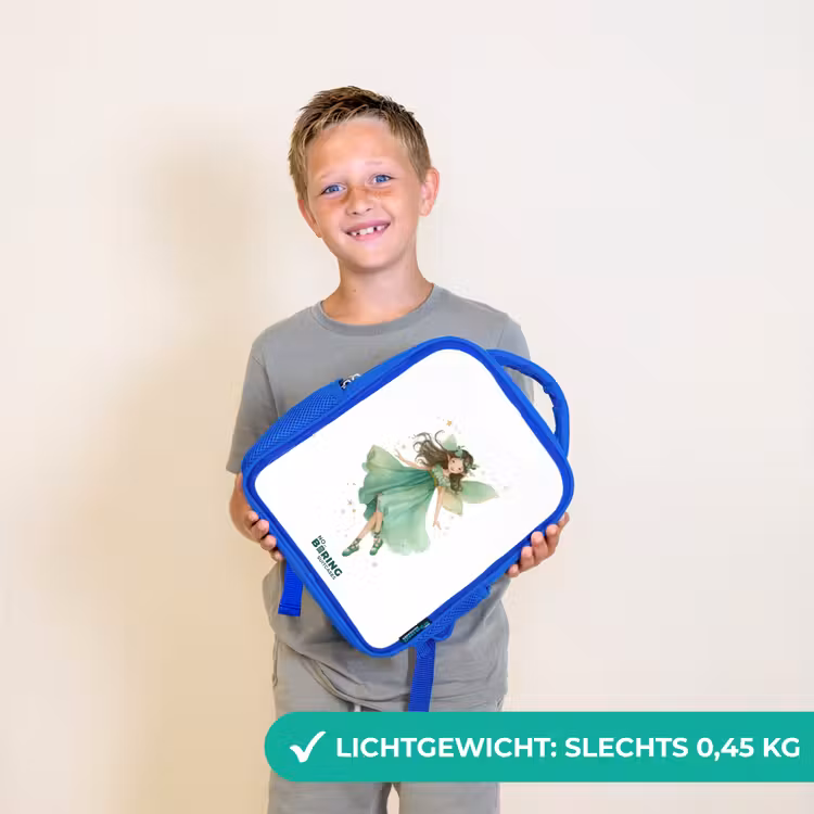 Zwevende groene elf Kinderrugzak - Blauw middel -sfeer1_NL