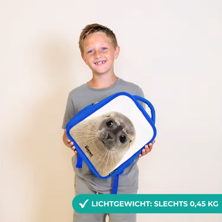 Zyon Zeehond Kinderrugzak - Blauw middel -sfeer1_NL