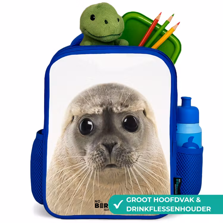 Zyon Zeehond Kinderrugzak - Blauw middel -inhoud_NL