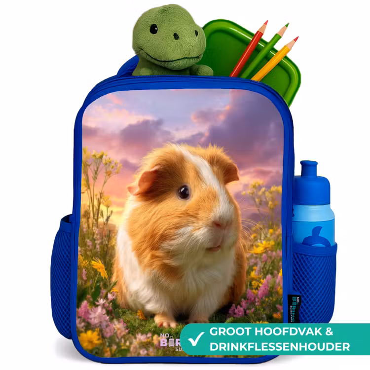 Cavia - Natuur - Dier Kinderrugzak - Blauw middel -inhoud_NL