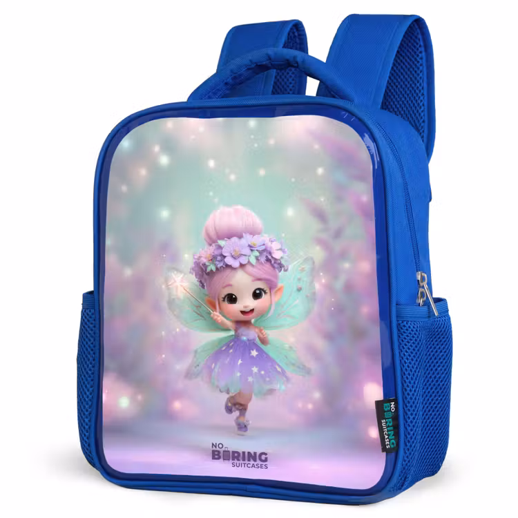 Elf - Tover - Magisch Kinderrugzak - Blauw middel -schuin