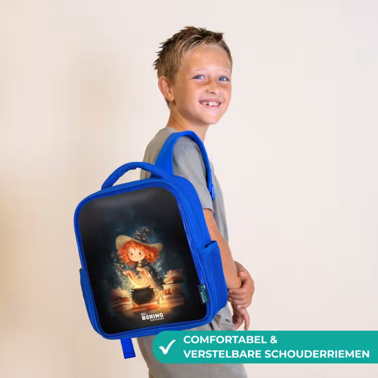 Heks met Sprankelende Toverdrank Kinderrugzak - Blauw middel -sfeer3_NL