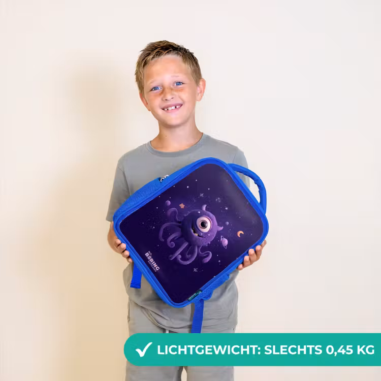 Kosmisch tentakelmonster Kinderrugzak - Blauw middel -sfeer1_NL