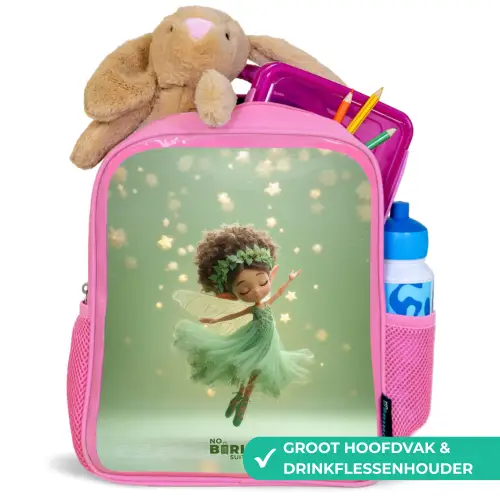 Dansende fee in groen licht Kinderrugzak - Roze middel -inhoud_NL