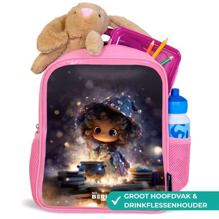 Magische Nacht vol Toverkunst Kinderrugzak - Roze middel -inhoud_NL