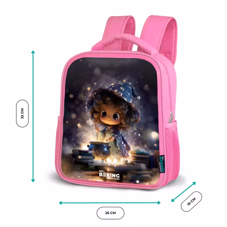 Magische Nacht vol Toverkunst Kinderrugzak - Roze middel -productfoto_formaten