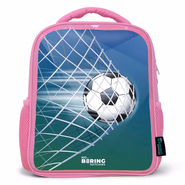 Bal in het goal Kinderrugzak - Roze middel -3d