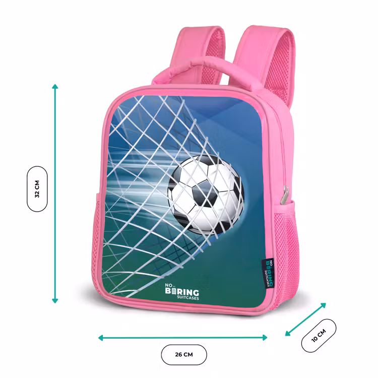 Bal in het goal Kinderrugzak - Roze middel -productfoto_formaten