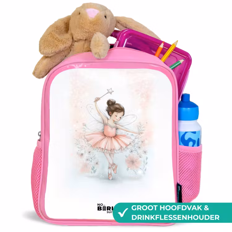 Ballerina - Elf - Fee Kinderrugzak - Roze middel -inhoud_NL