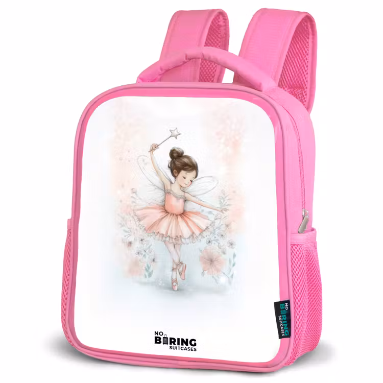 Ballerina - Elf - Fee Kinderrugzak - Roze middel -schuin